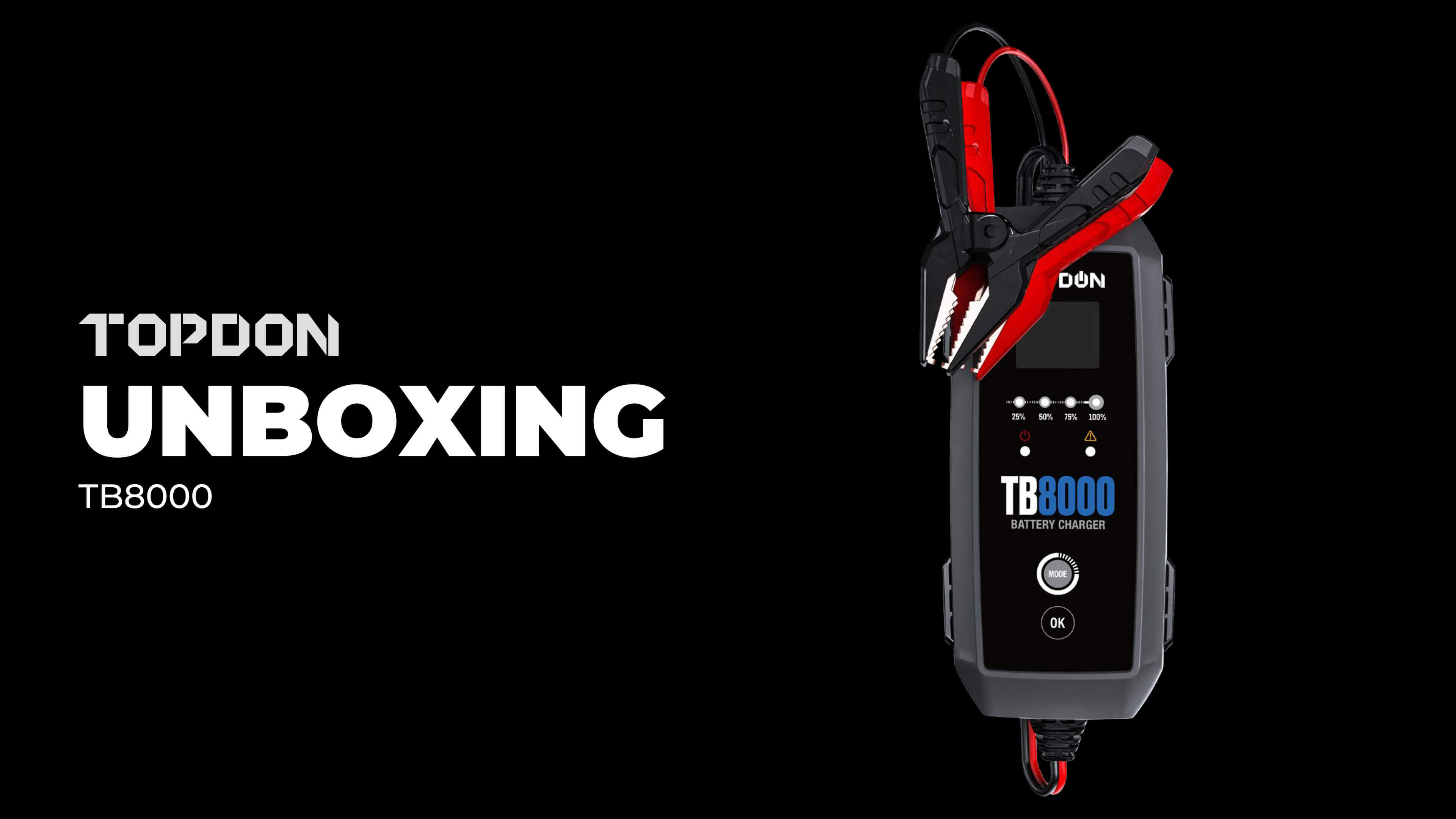 What’s In the TOPDON Battery Charger TB8000 Box?